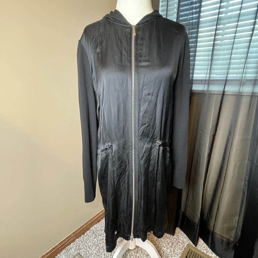 LAFAYETTE 148 New York Black Lightweight Fall Jacket Cardigan Size Medium